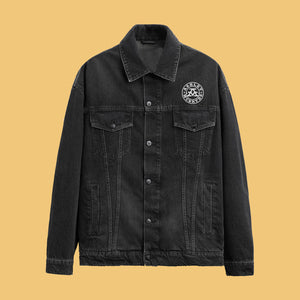 Embroidered Black Denim Jacket