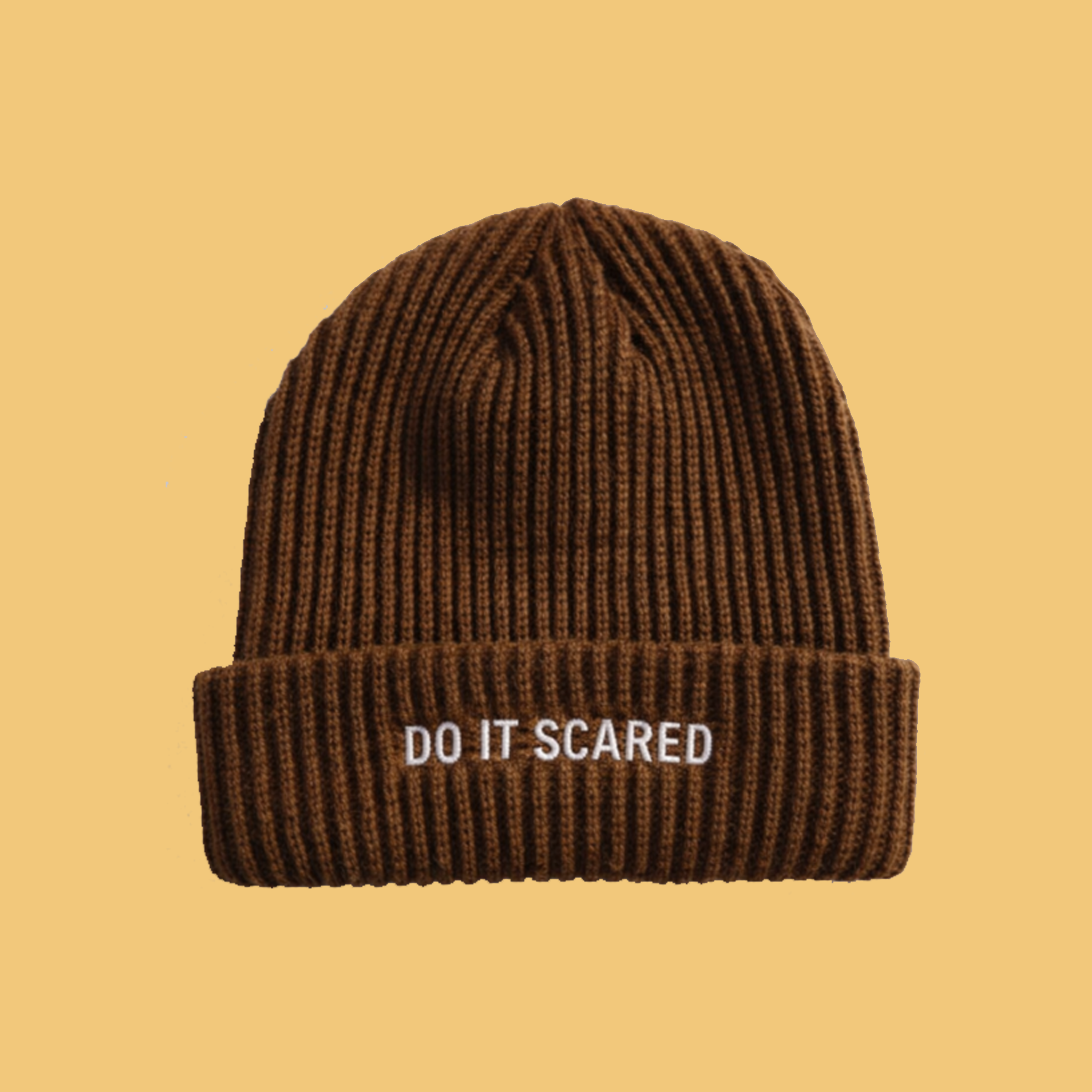 Brown 'Do It Scared' Beanie – Ashley McBryde