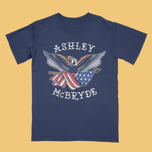 Navy Eagle Flag Tee - (PRE-ORDER)