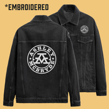 Load image into Gallery viewer, Embroidered Black Denim Jacket